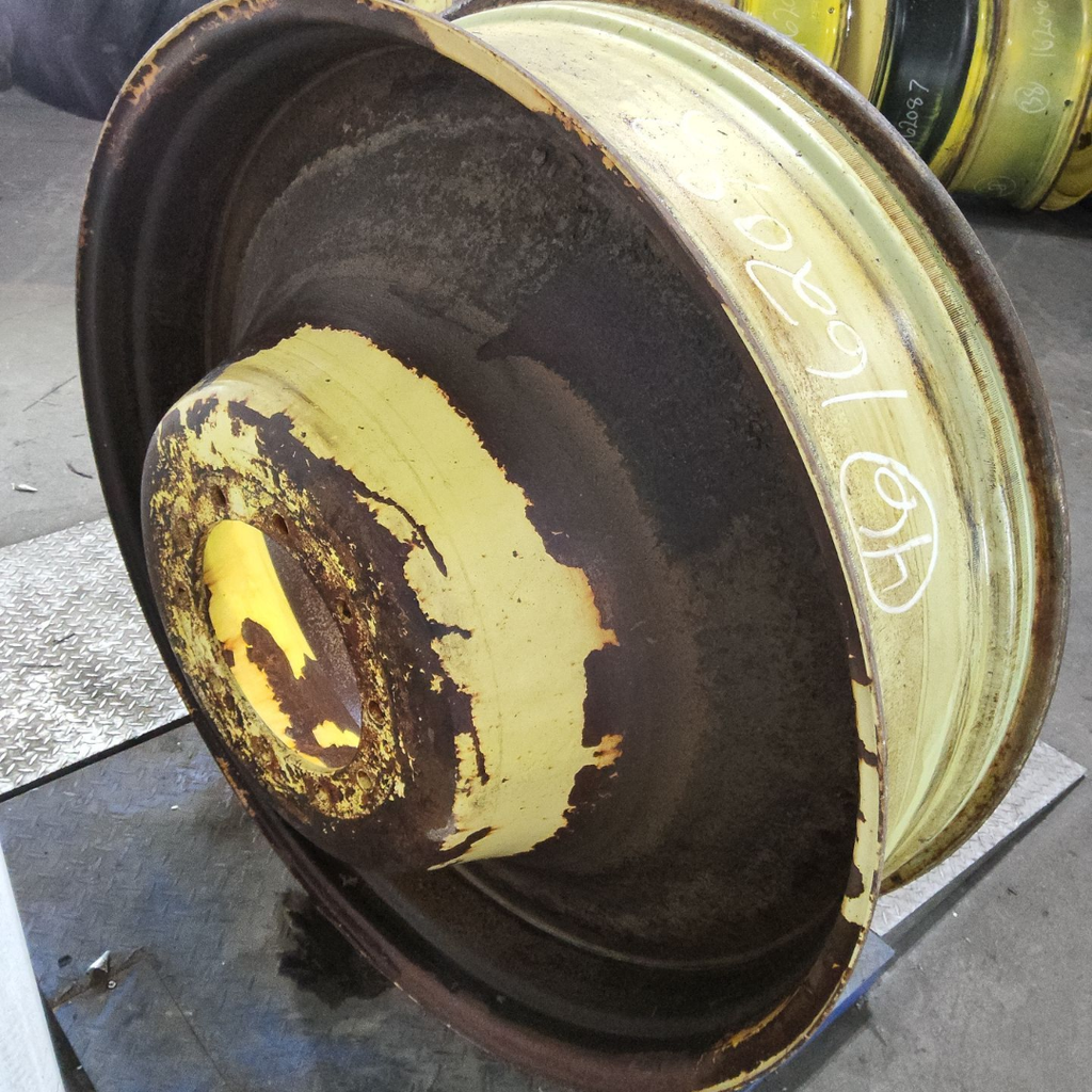 13"W x 46"D, John Deere Yellow 10-Hole Spun Disc Sprayer , -12.25" Offset