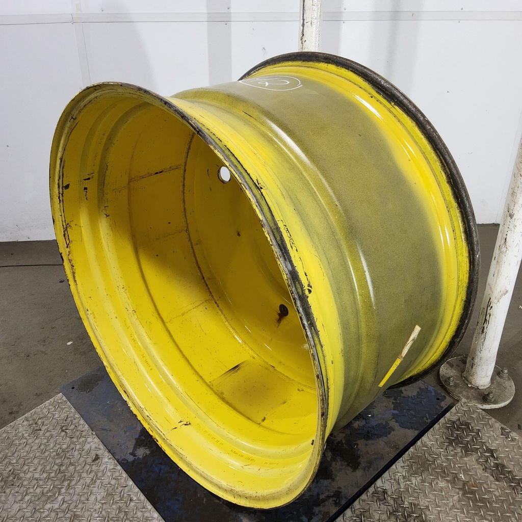 23"W x 42"D, John Deere Yellow 10-Hole Formed Plate , -13.88" Offset