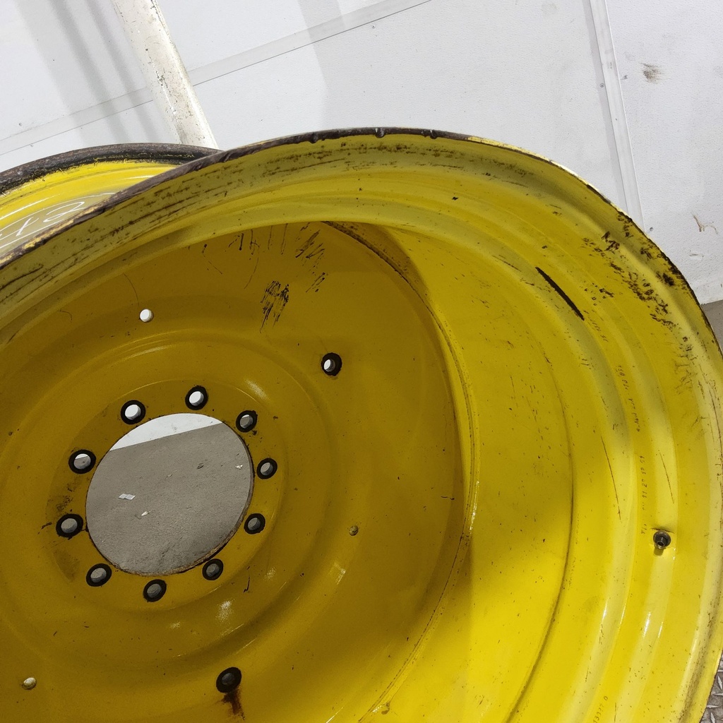 23"W x 42"D, John Deere Yellow 10-Hole Formed Plate , -13.88" Offset