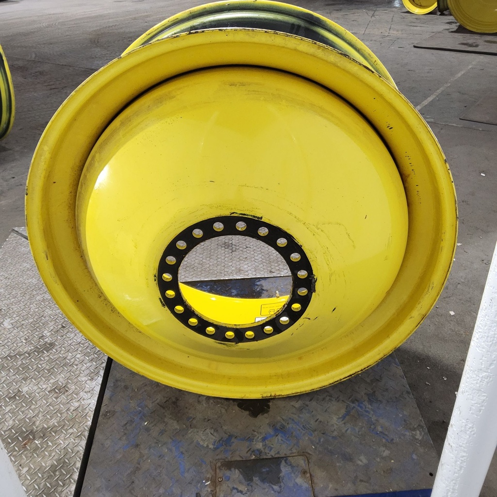 18"W x 42"D, John Deere Yellow 20-Hole Dolly Dual , -15" Offset