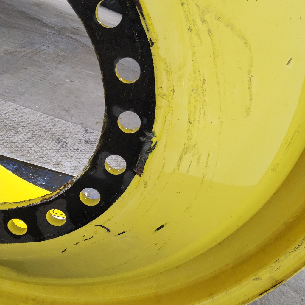 18"W x 42"D, John Deere Yellow 20-Hole Dolly Dual , -15" Offset