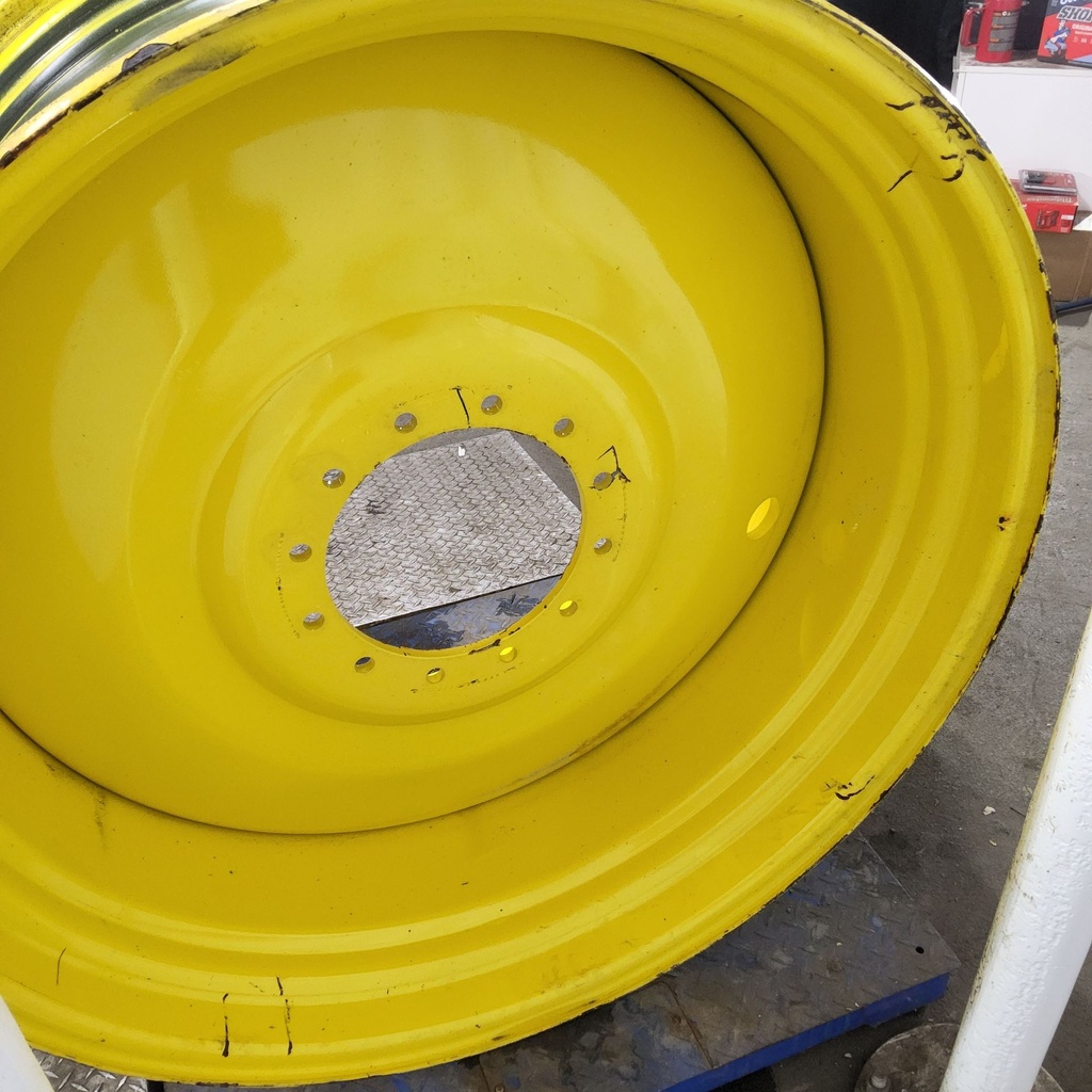 25"W x 46"D, John Deere Yellow 12-Hole Formed Plate , -5.62" Offset