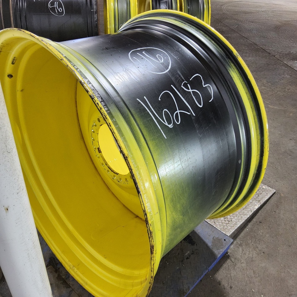 28"W x 46"D, John Deere Yellow 20-Hole Formed Plate , 0.62" Offset