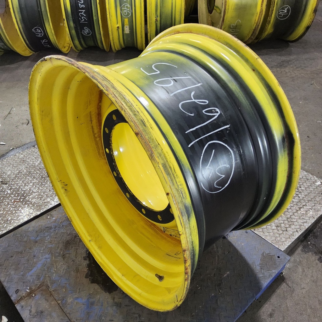 20"W x 34"D, John Deere Yellow 12-Hole Formed Plate , 2.25" Offset