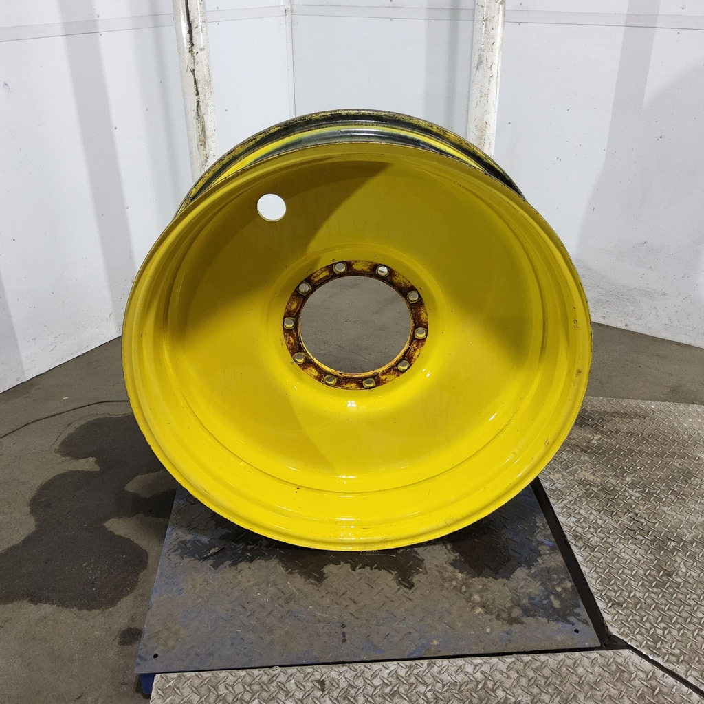 12"W x 38"D, John Deere Yellow 10-Hole Formed Plate , 2.88" Offset