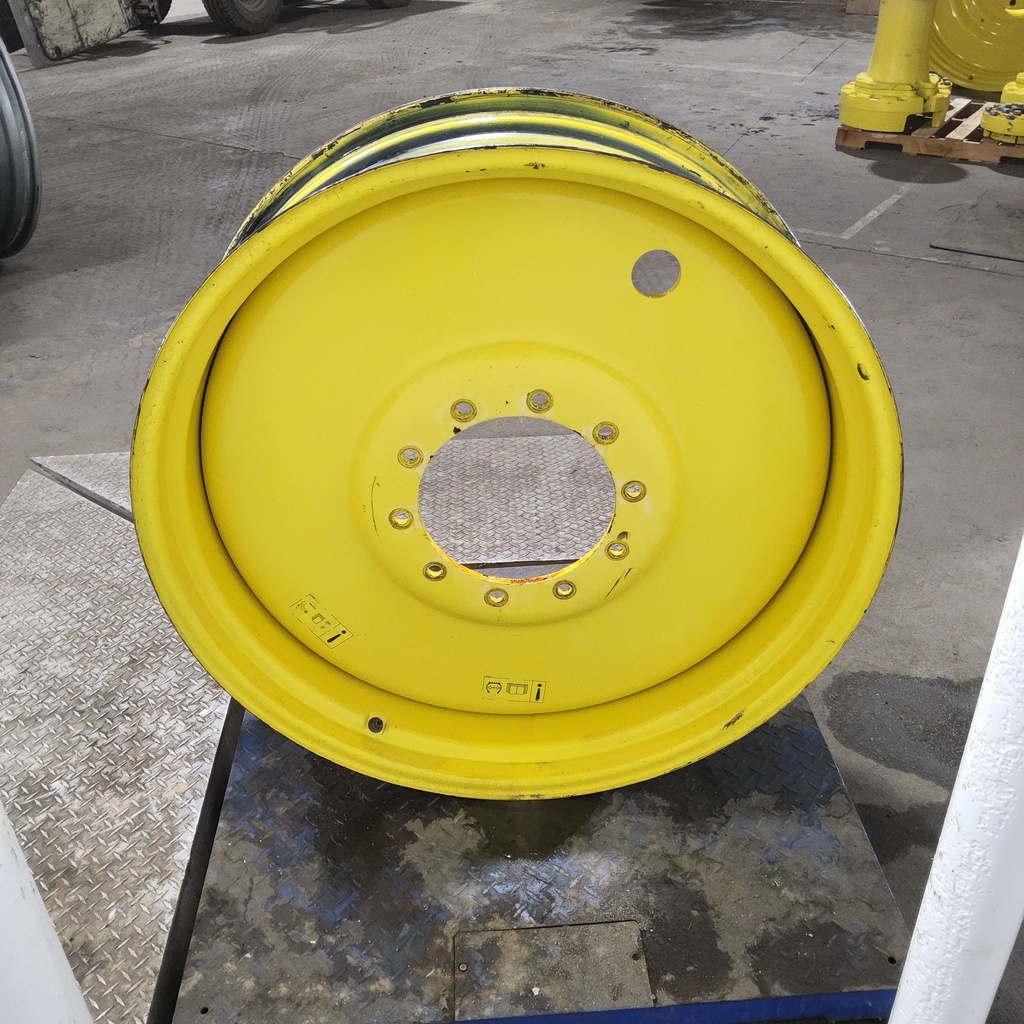 12"W x 38"D, John Deere Yellow 10-Hole Formed Plate , 2.88" Offset