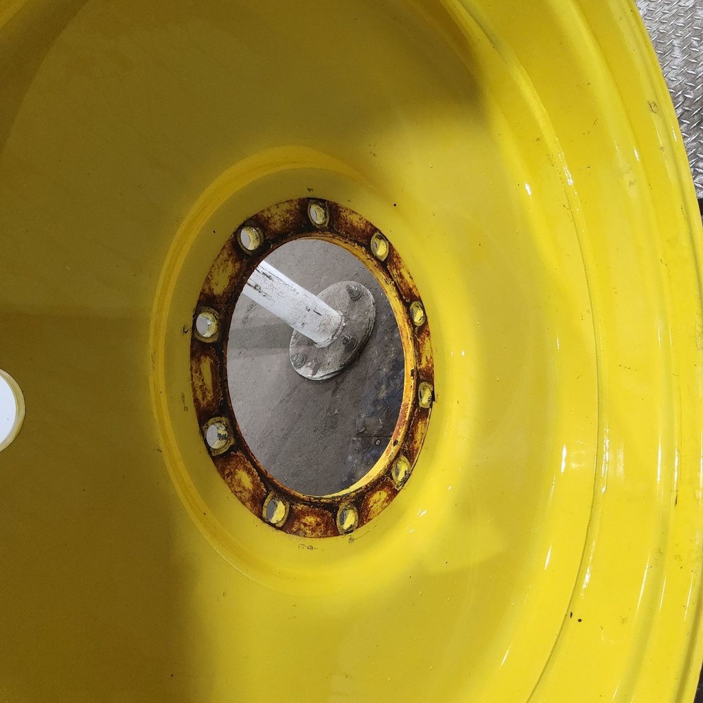 12"W x 38"D, John Deere Yellow 10-Hole Formed Plate , 2.88" Offset