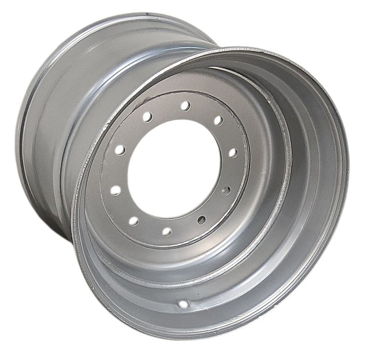 16"W x 22.5"D, Case IH Silver Mist 10-Hole Formed Plate , -0.44" Offset