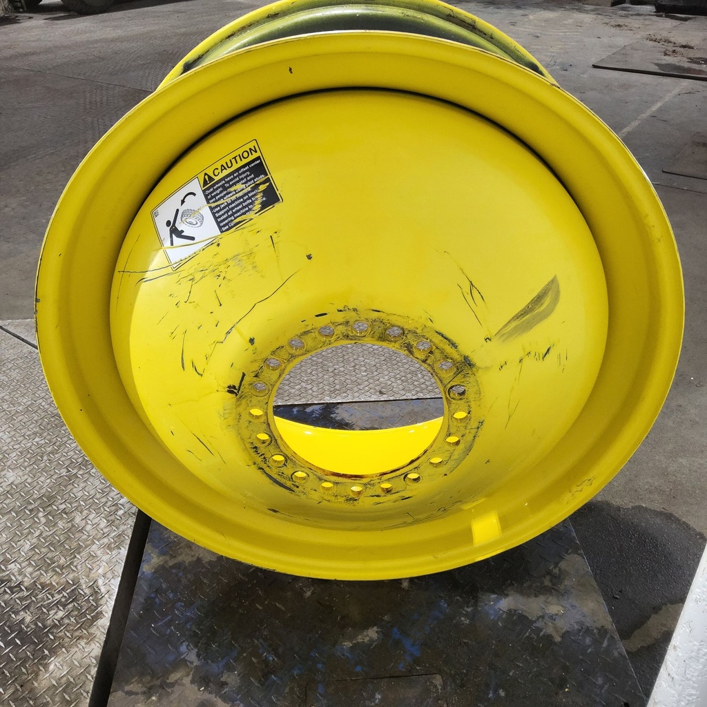 18"W x 42"D, John Deere Yellow 20-Hole Dolly Dual , -15.12" Offset