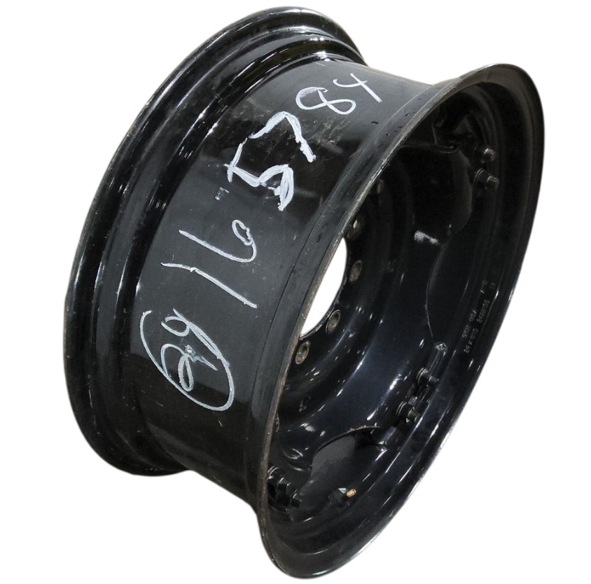 10"W x 24"D, Black 8-Hole Rim with Clamp/U-Clamp (groups of 2 bolts)