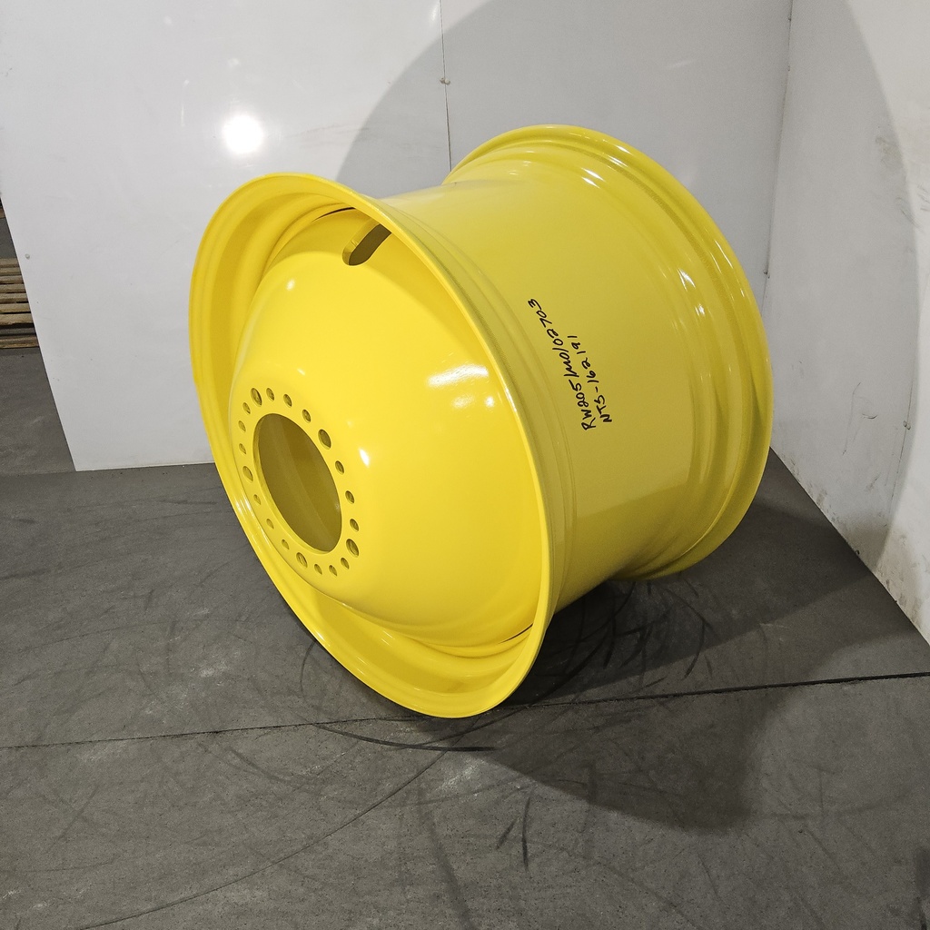 23"W x 38"D, John Deere Yellow 20-Hole Dolly Dual , -16.31" Offset