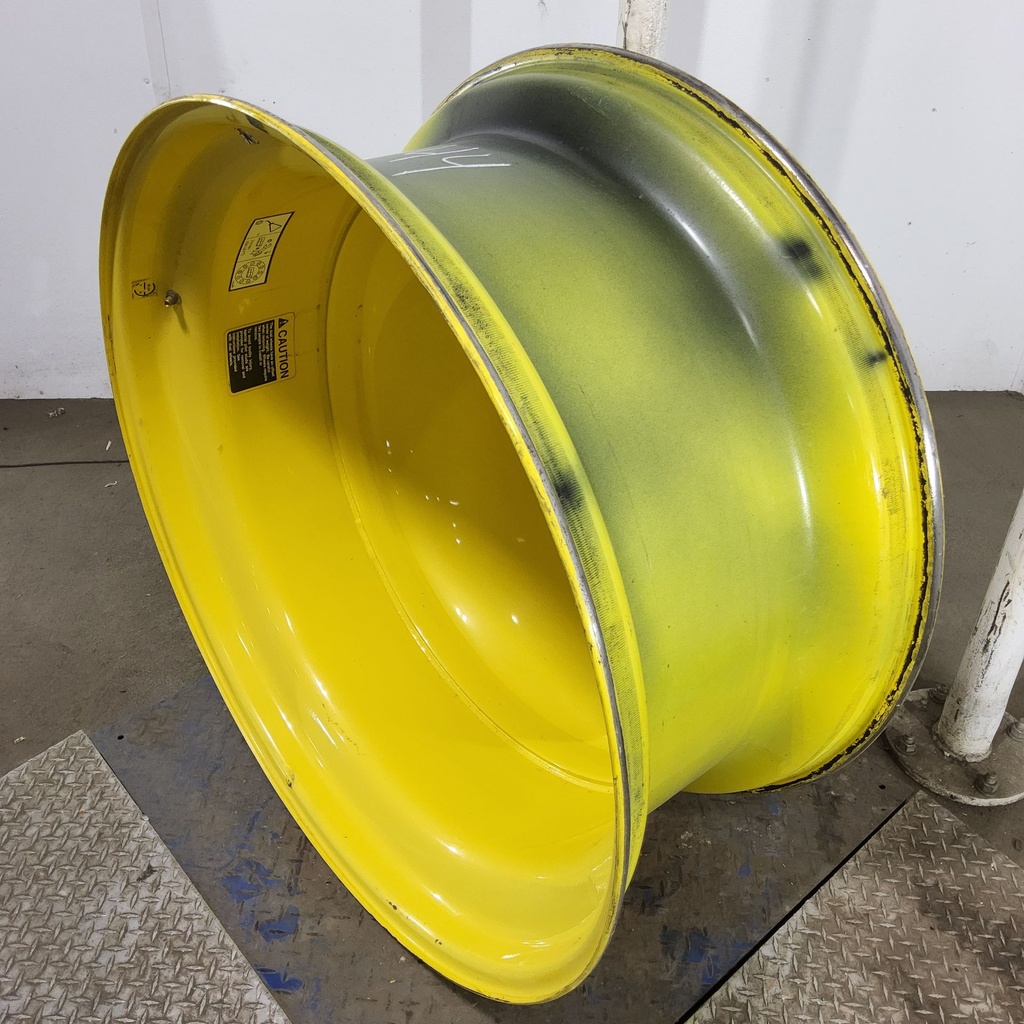 18"W x 42"D, John Deere Yellow 10-Hole Dolly Dual , -13.38" Offset