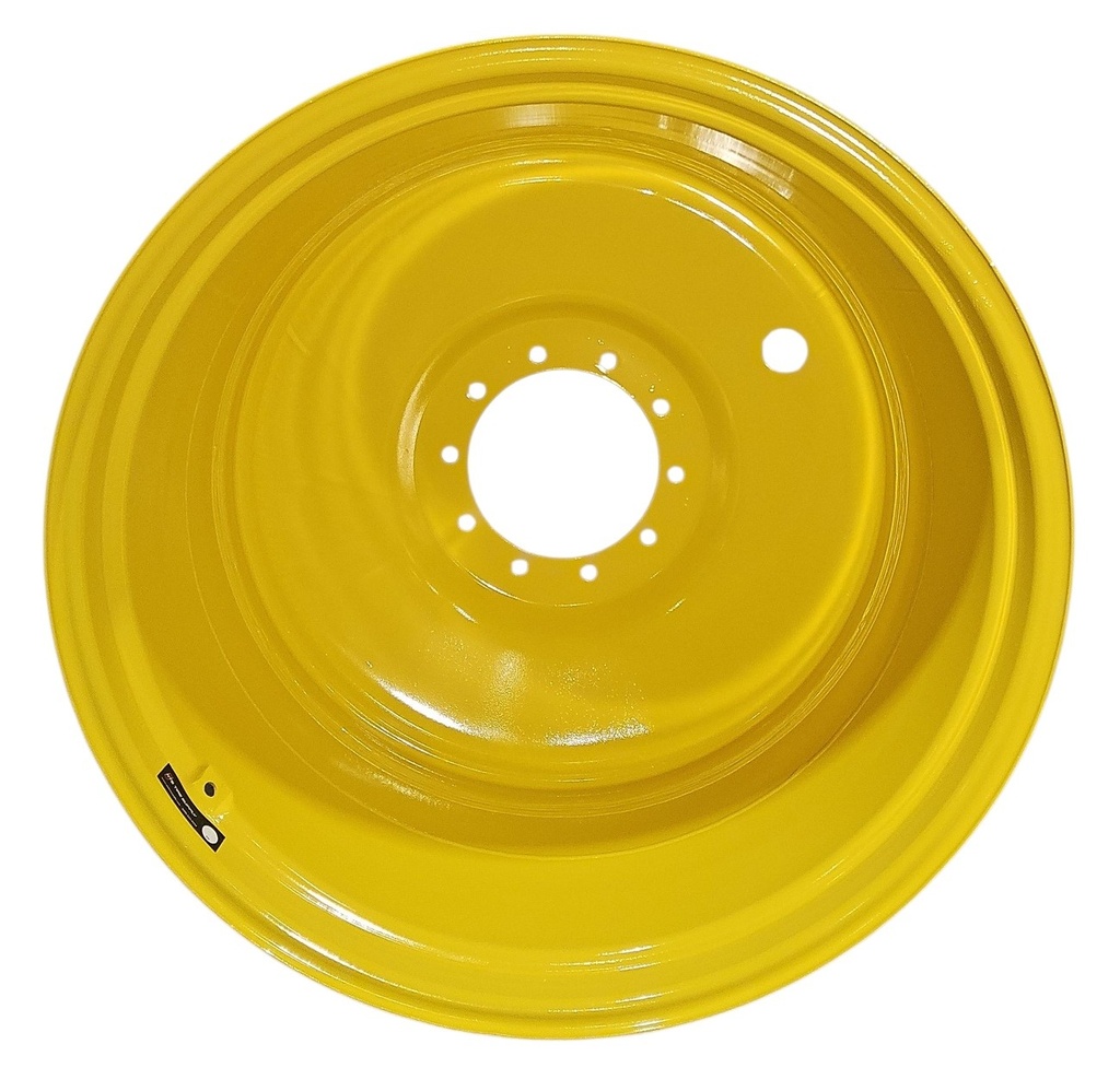 23"W x 38"D, John Deere Yellow 10-Hole Formed Plate , -13.5" Offset