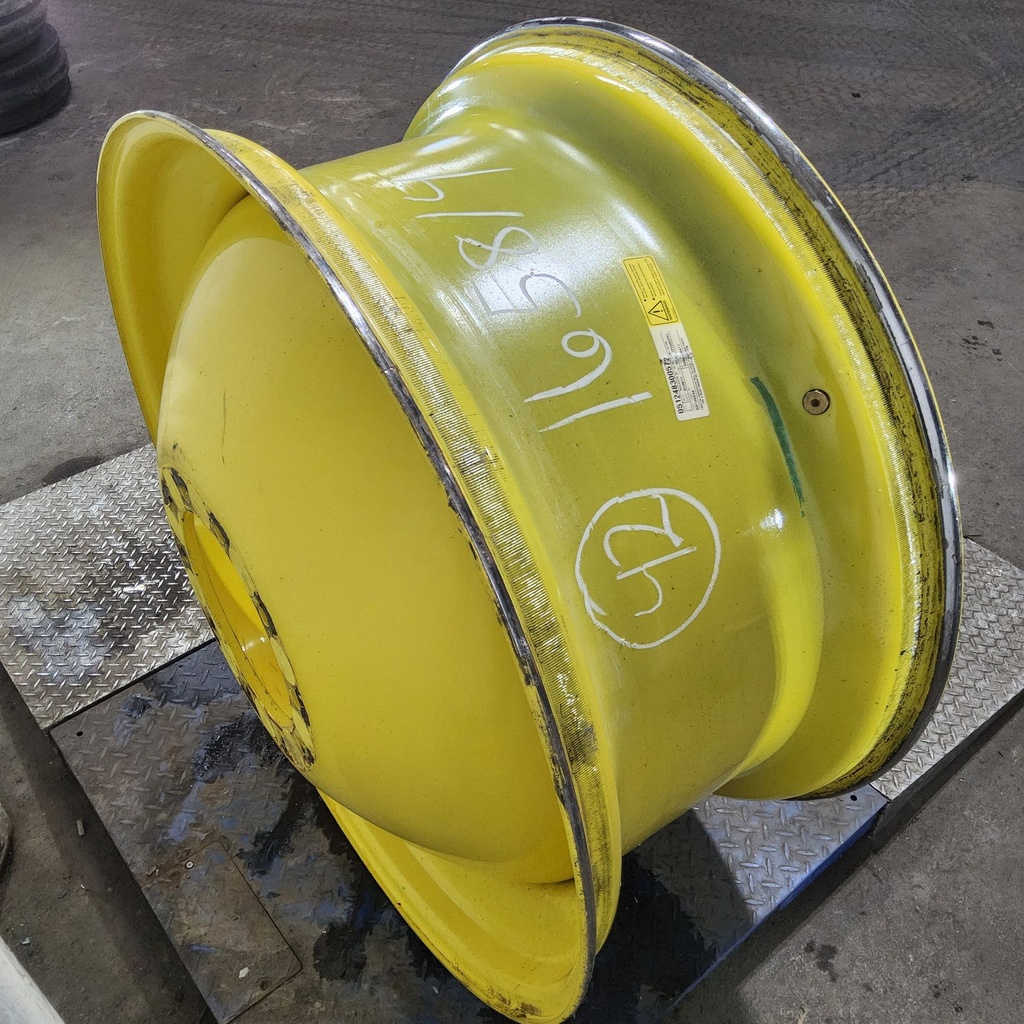 18"W x 42"D, John Deere Yellow 10-Hole Dolly Dual , -13.38" Offset