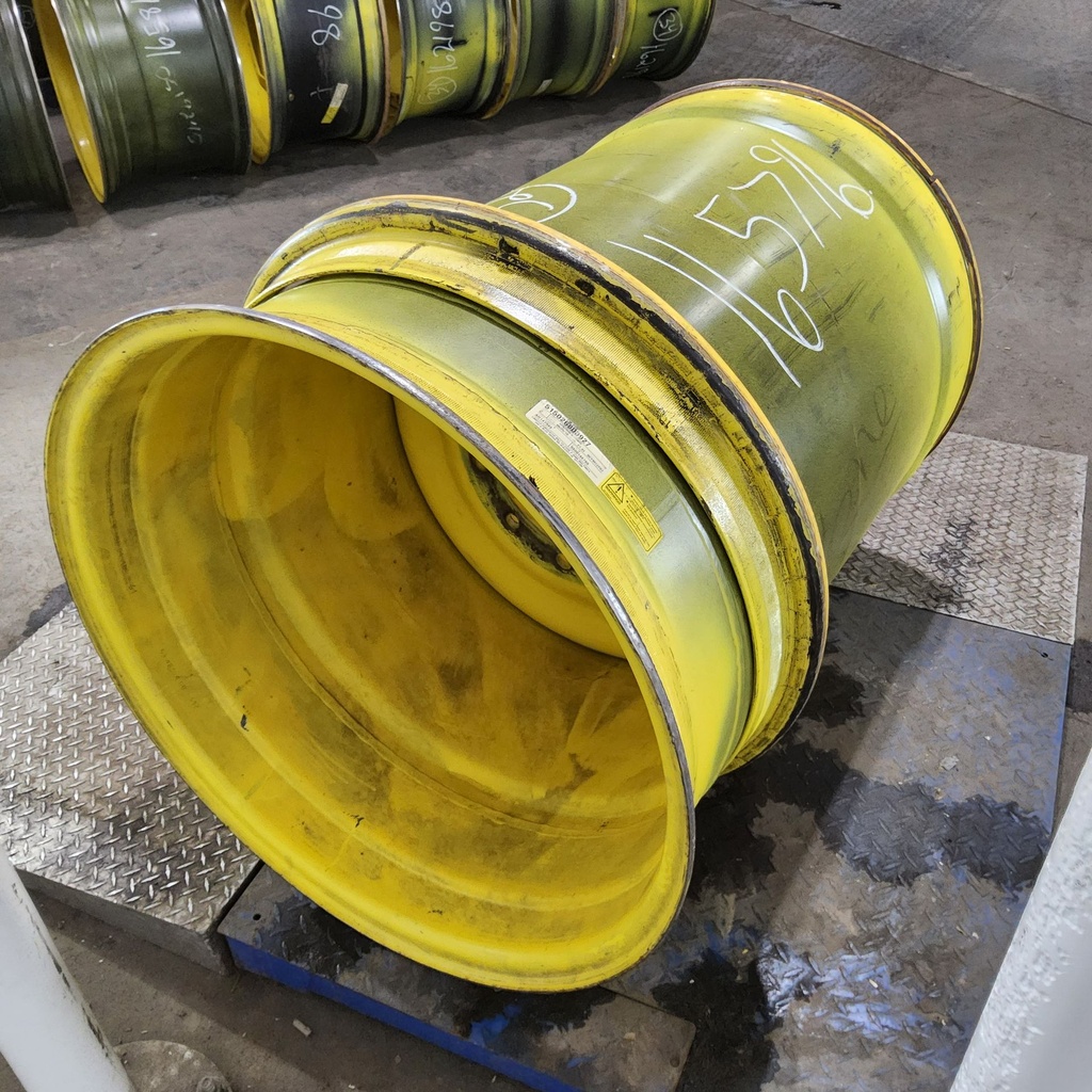 44"W x 32"D, John Deere Yellow 10-Hole 3 Piece Formed Plate , -2.12" Offset
