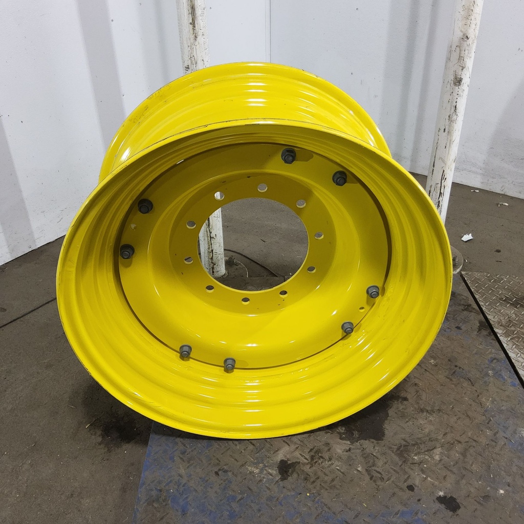 15"W x 30"D, John Deere Yellow 8-Hole Waffle Wheel (Groups of 2 Bolts)