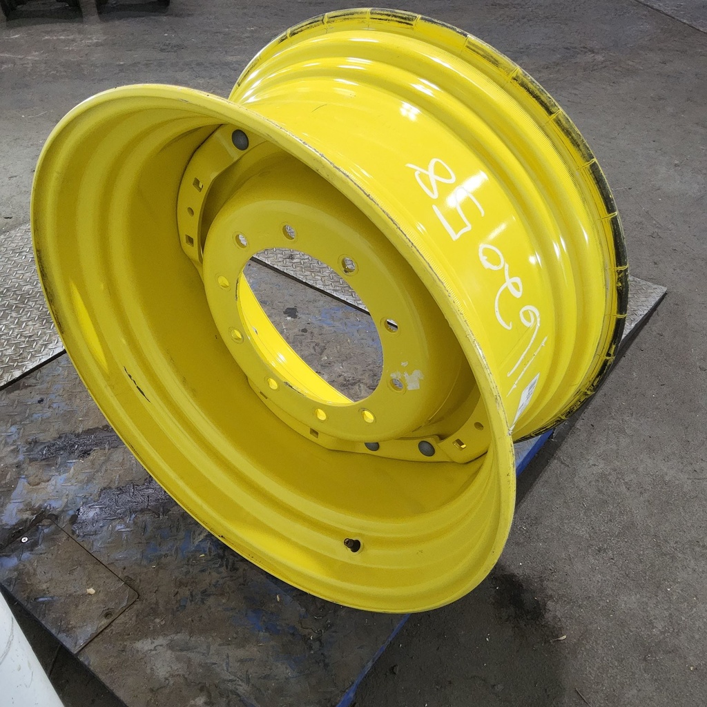 15"W x 30"D, John Deere Yellow 8-Hole Waffle Wheel (Groups of 2 Bolts)