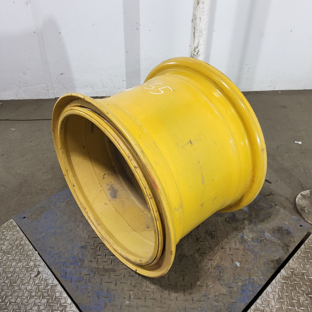 17"W x 25"D, John Deere Construction Yellow 14-Hole 3 Piece Formed Plate , -1.75" Offset