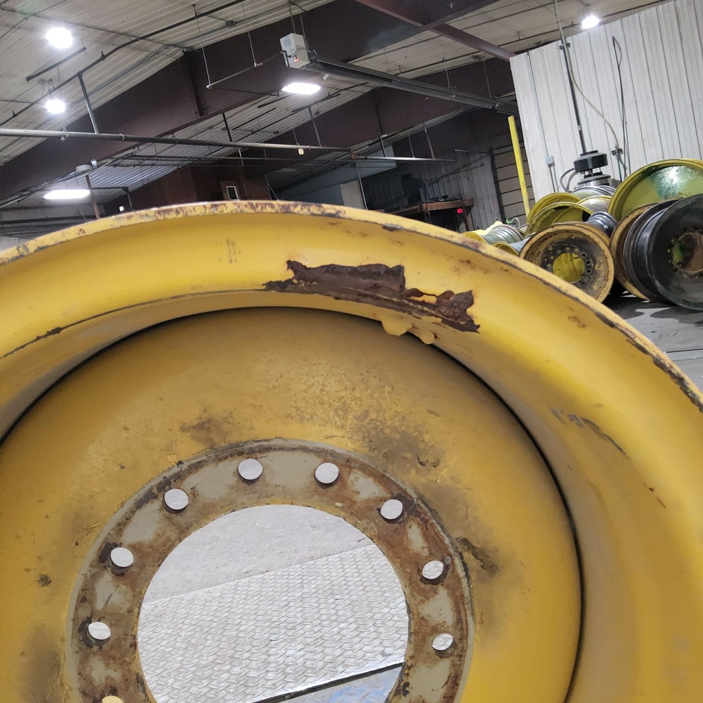 17"W x 25"D, John Deere Construction Yellow 14-Hole 3 Piece Formed Plate , -1.75" Offset