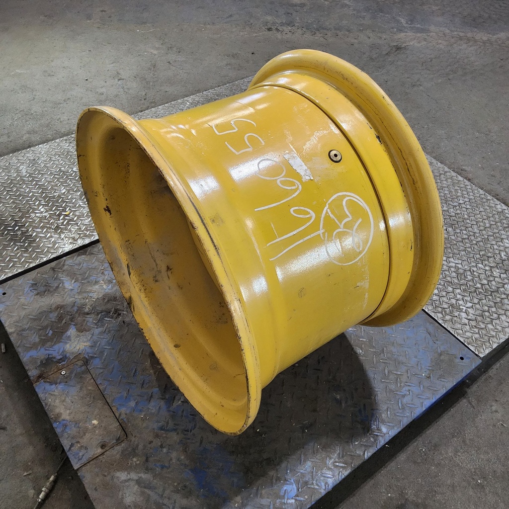 17"W x 25"D, John Deere Construction Yellow 14-Hole 3 Piece Formed Plate , -1.75" Offset
