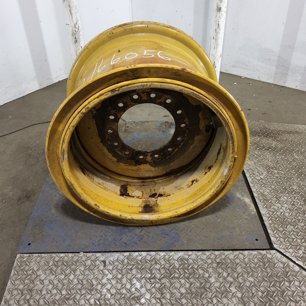 17"W x 25"D, John Deere Construction Yellow 14-Hole 3 Piece Formed Plate , 0.25" Offset