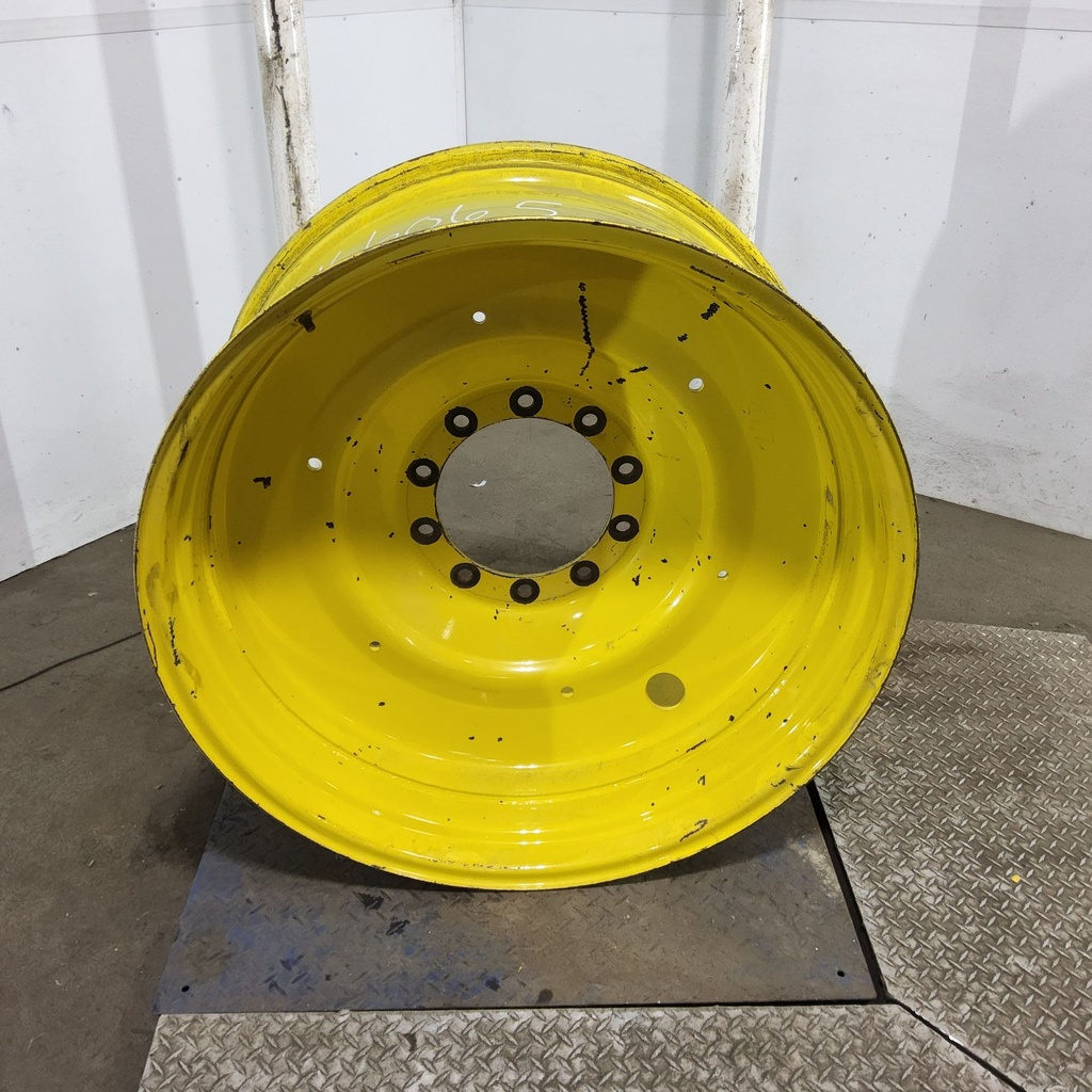 18"W x 38"D, John Deere Yellow 10-Hole Formed Plate , -3.25" Offset