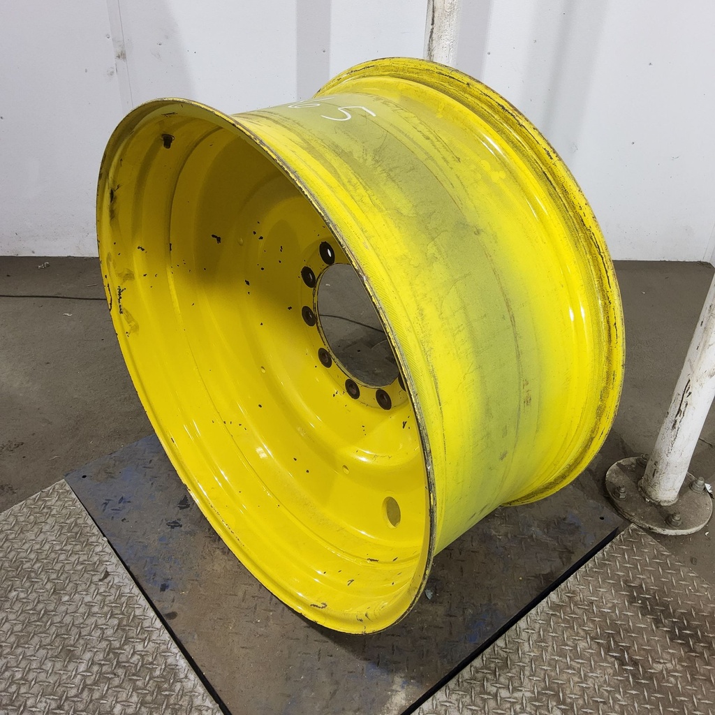 18"W x 38"D, John Deere Yellow 10-Hole Formed Plate , -3.25" Offset