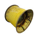 27"W x 32"D, John Deere Yellow 10-Hole Formed Plate , -4.12" Offset