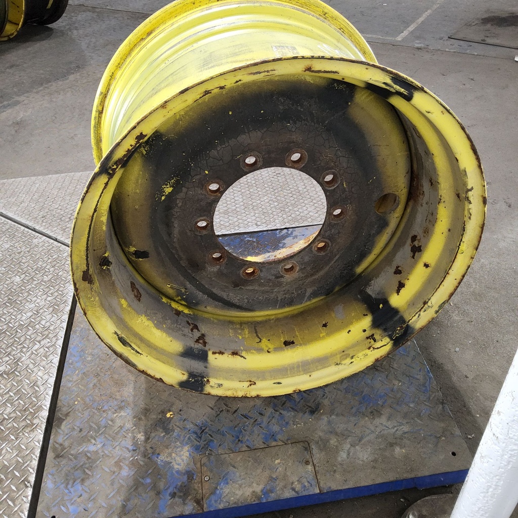 21"W x 32"D, John Deere Yellow 10-Hole Formed Plate , 3.38" Offset