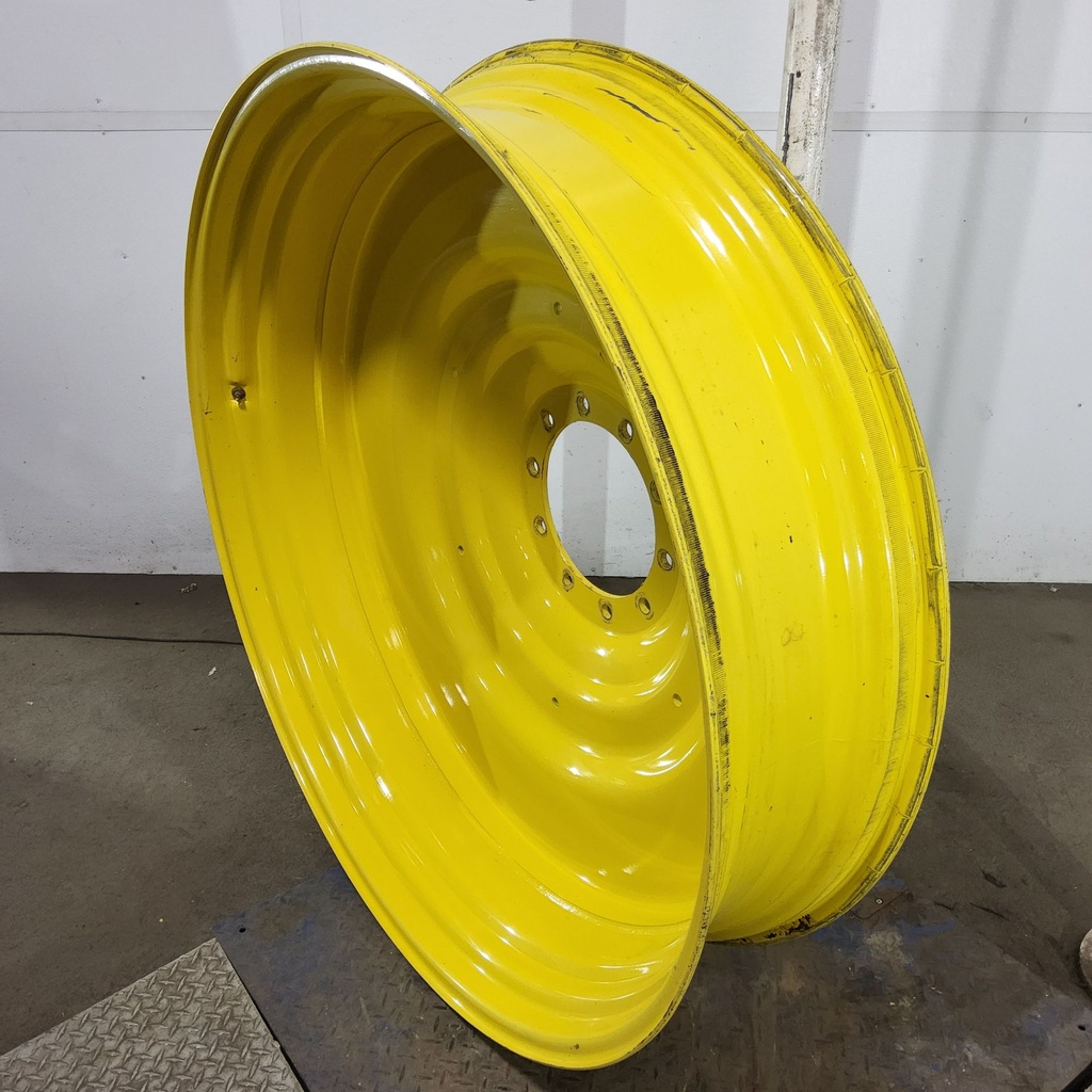 12"W x 50"D, John Deere Yellow 10-Hole Formed Plate , -9.25" Offset