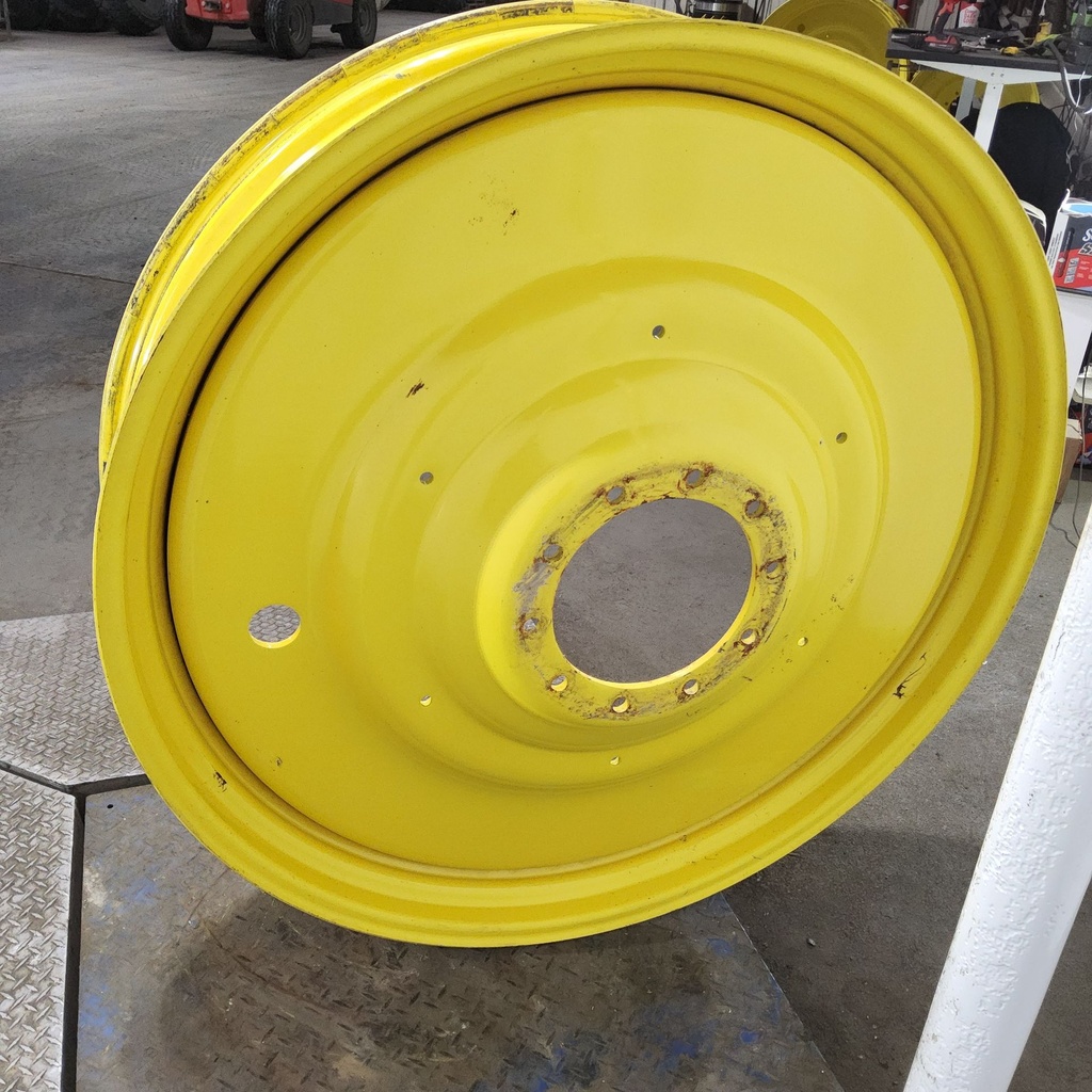 12"W x 50"D, John Deere Yellow 10-Hole Formed Plate , -9.25" Offset