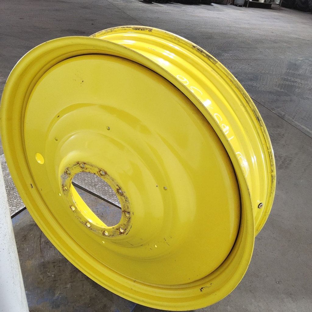 12"W x 50"D, John Deere Yellow 10-Hole Formed Plate , -9.25" Offset