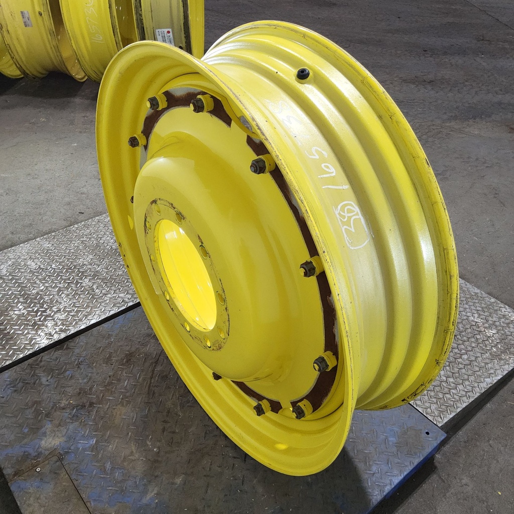 10"W x 38"D, John Deere Yellow 12-Hole Stub Disc , -2.31" Offset