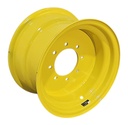 11"W x 18"D, John Deere Yellow 8-Hole Flat Plate , -0.12" Offset