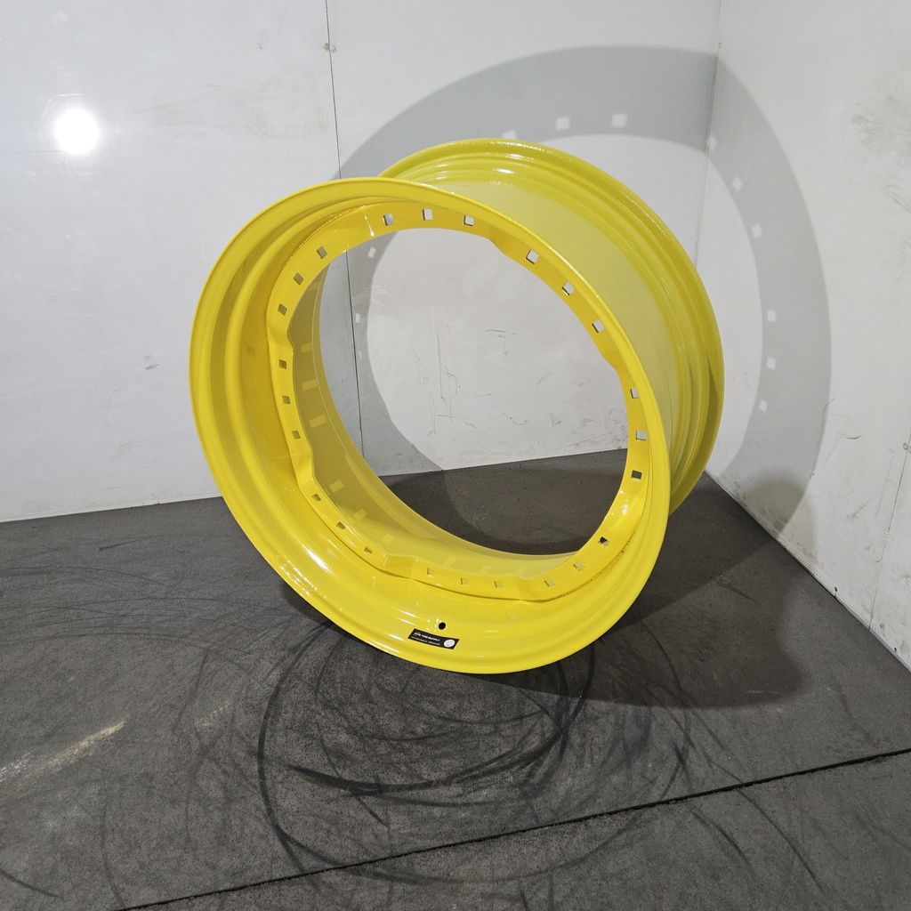 15"W x 34"D, John Deere Yellow 12-Hole Waffle Wheel (Groups of 3 bolts)