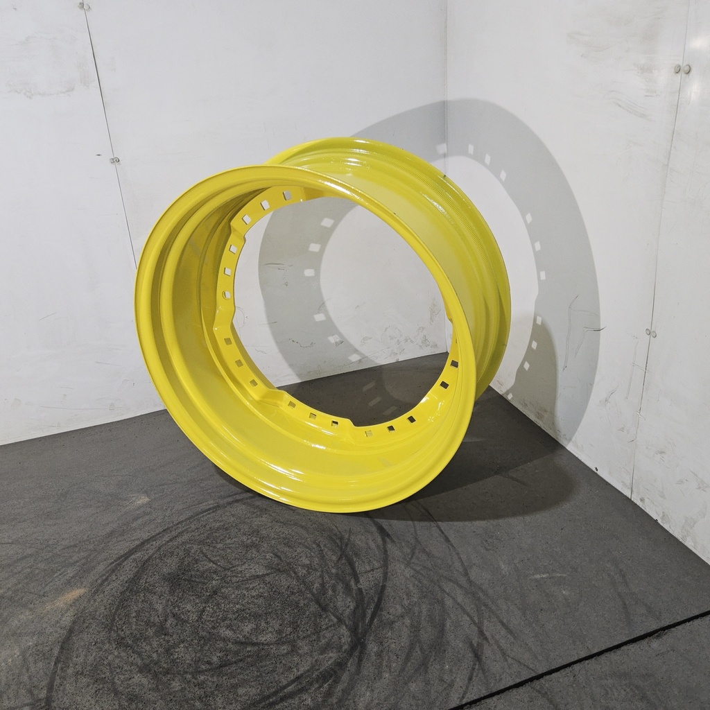 12"W x 28"D, John Deere Yellow 12-Hole Waffle Wheel (Groups of 3 bolts)