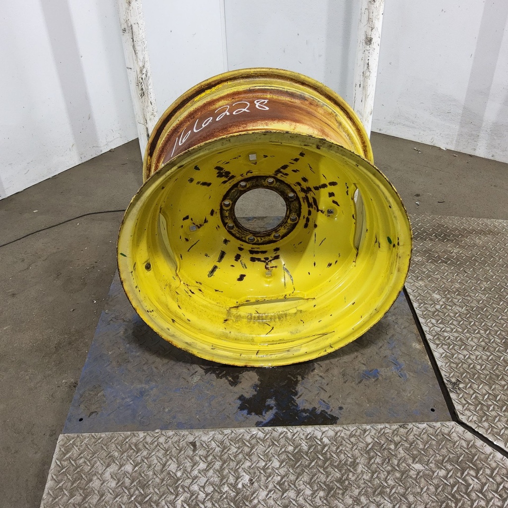 16"W x 26"D, John Deere Yellow 8-Hole Stamped Plate , 2.88" Offset
