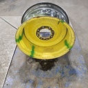 12"W x 24"D, John Deere Yellow 8-Hole Formed Plate , -0.25" Offset