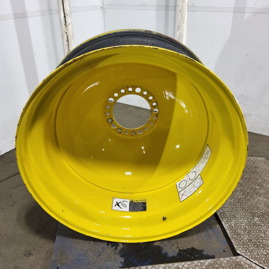 18"W x 42"D, John Deere Yellow 20-Hole Dolly Dual , -15.06" Offset