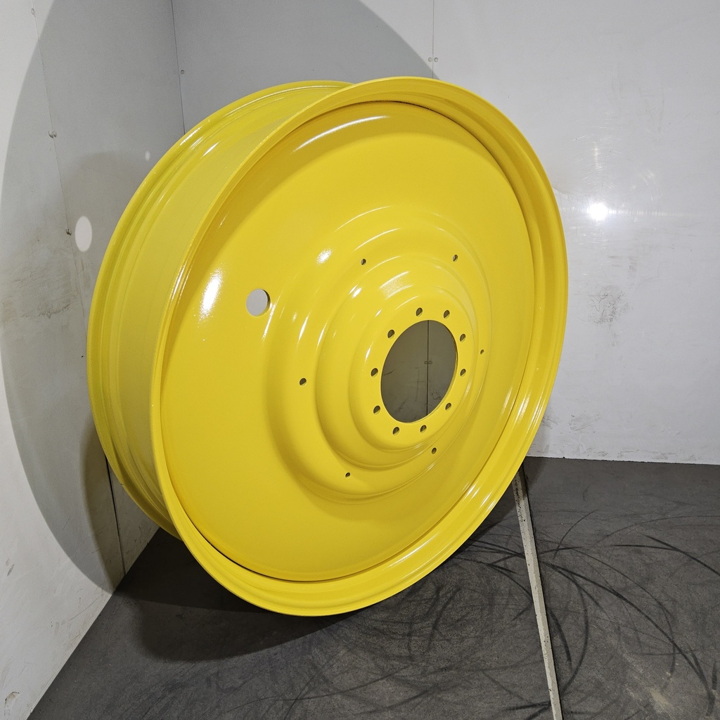 12"W x 54"D, John Deere Yellow 10-Hole Formed Plate , -9.25" Offset