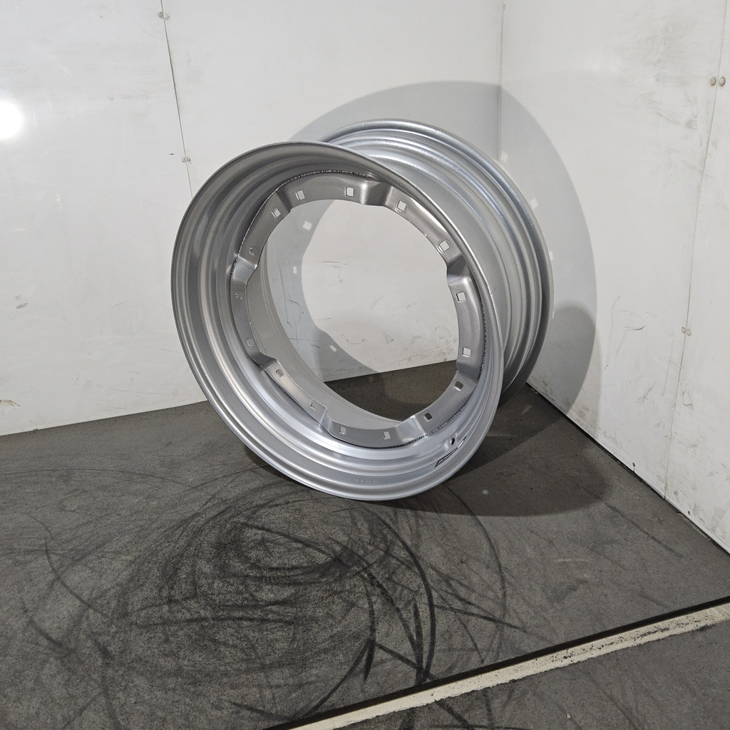 13"W x 30"D, Case IH Silver Mist 8-Hole Waffle Wheel (Groups of 2 Bolts) , 6.88" Offset