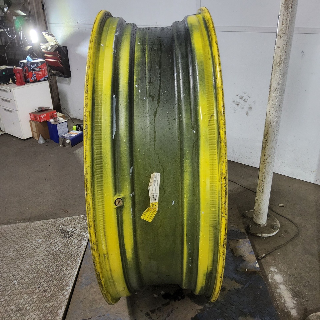 15"W x 50"D, John Deere Yellow 10-Hole Formed Plate , -6.81" Offset