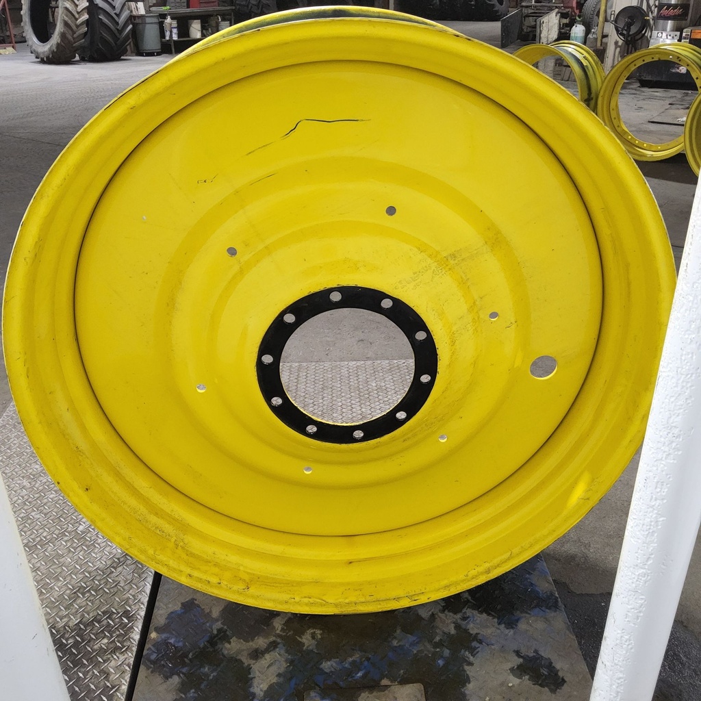 15"W x 50"D, John Deere Yellow 10-Hole Formed Plate , -6.81" Offset