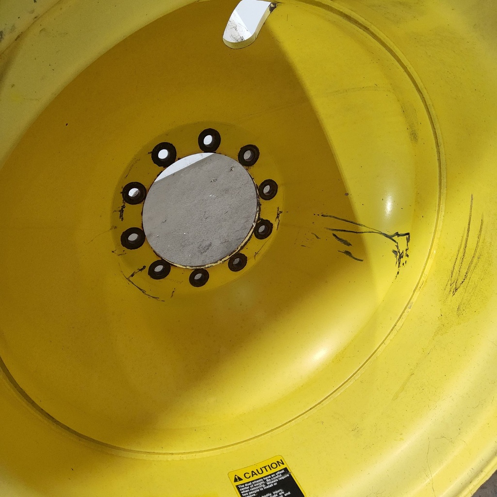 18"W x 42"D, John Deere Yellow 10-Hole Dolly Dual , -13.38" Offset