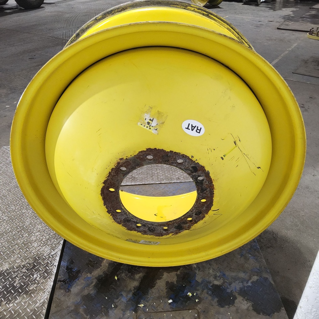 18"W x 42"D, John Deere Yellow 10-Hole Dolly Dual , -15.38" Offset