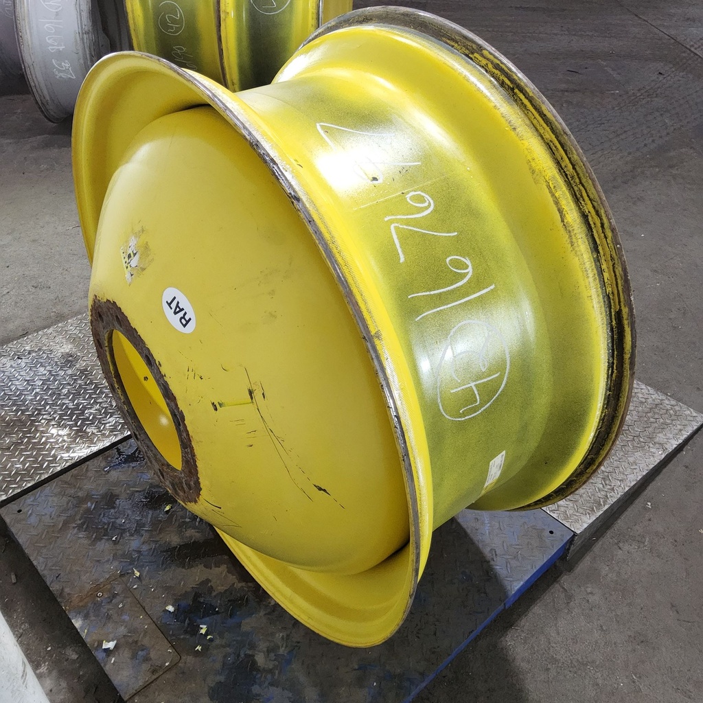 18"W x 42"D, John Deere Yellow 10-Hole Dolly Dual , -15.38" Offset