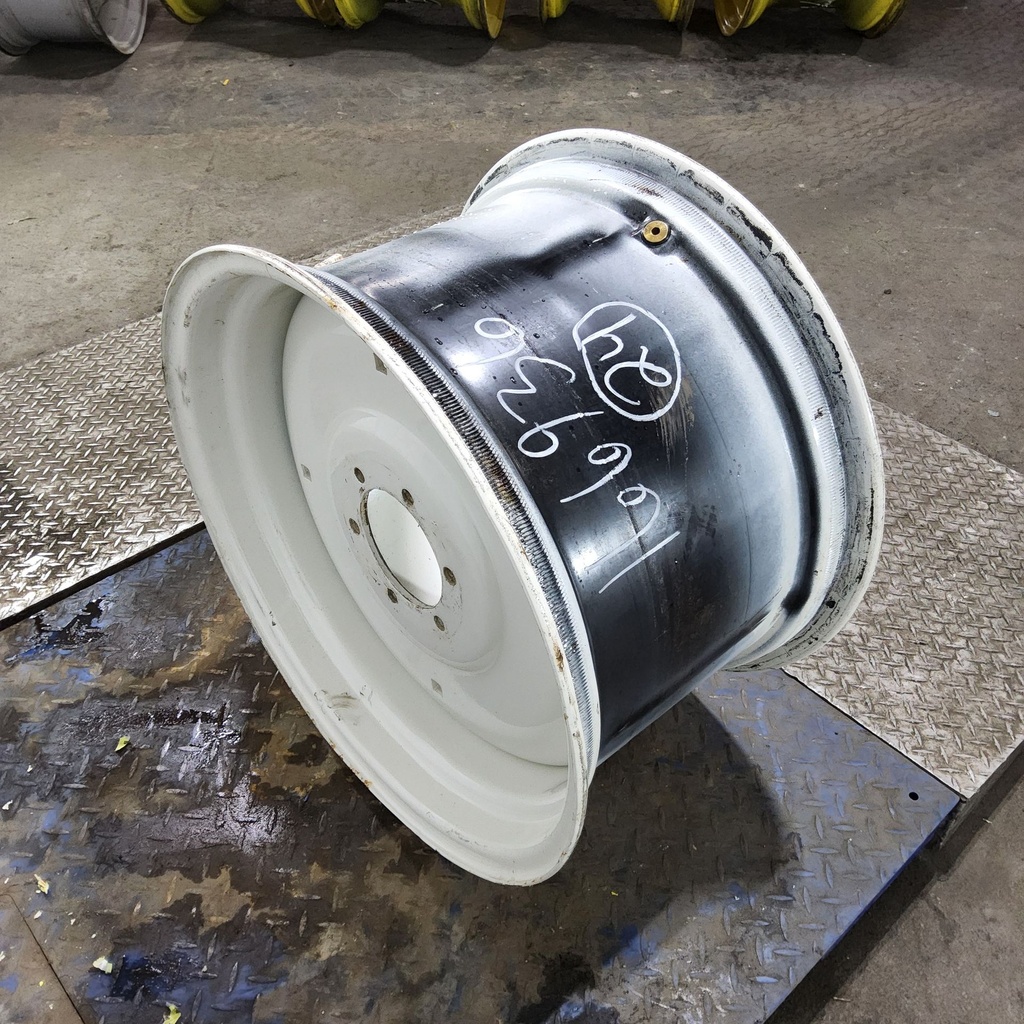 15"W x 24"D, Ford / New Holland White 6-Hole Formed Plate , -5.12" Offset