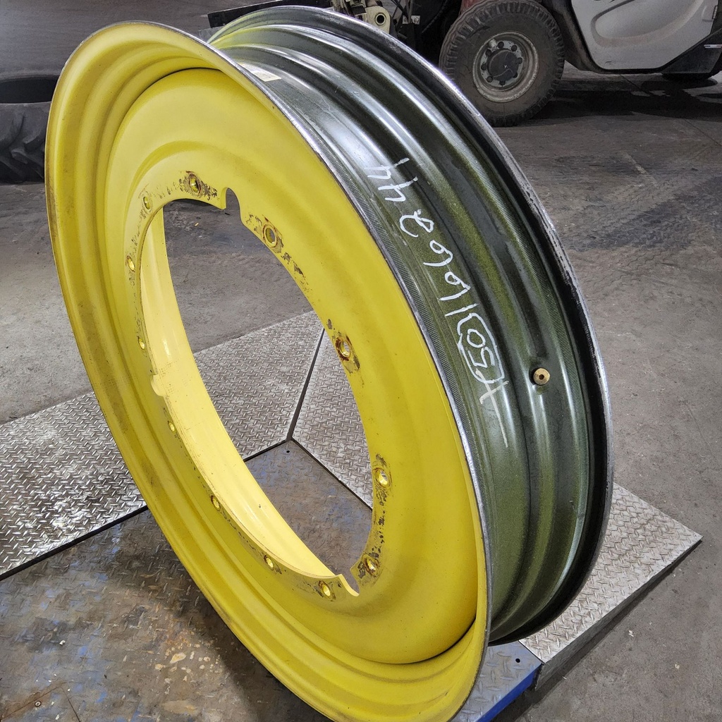 10"W x 50"D, John Deere Yellow 12-Hole Stub Disc , -3.12" Offset