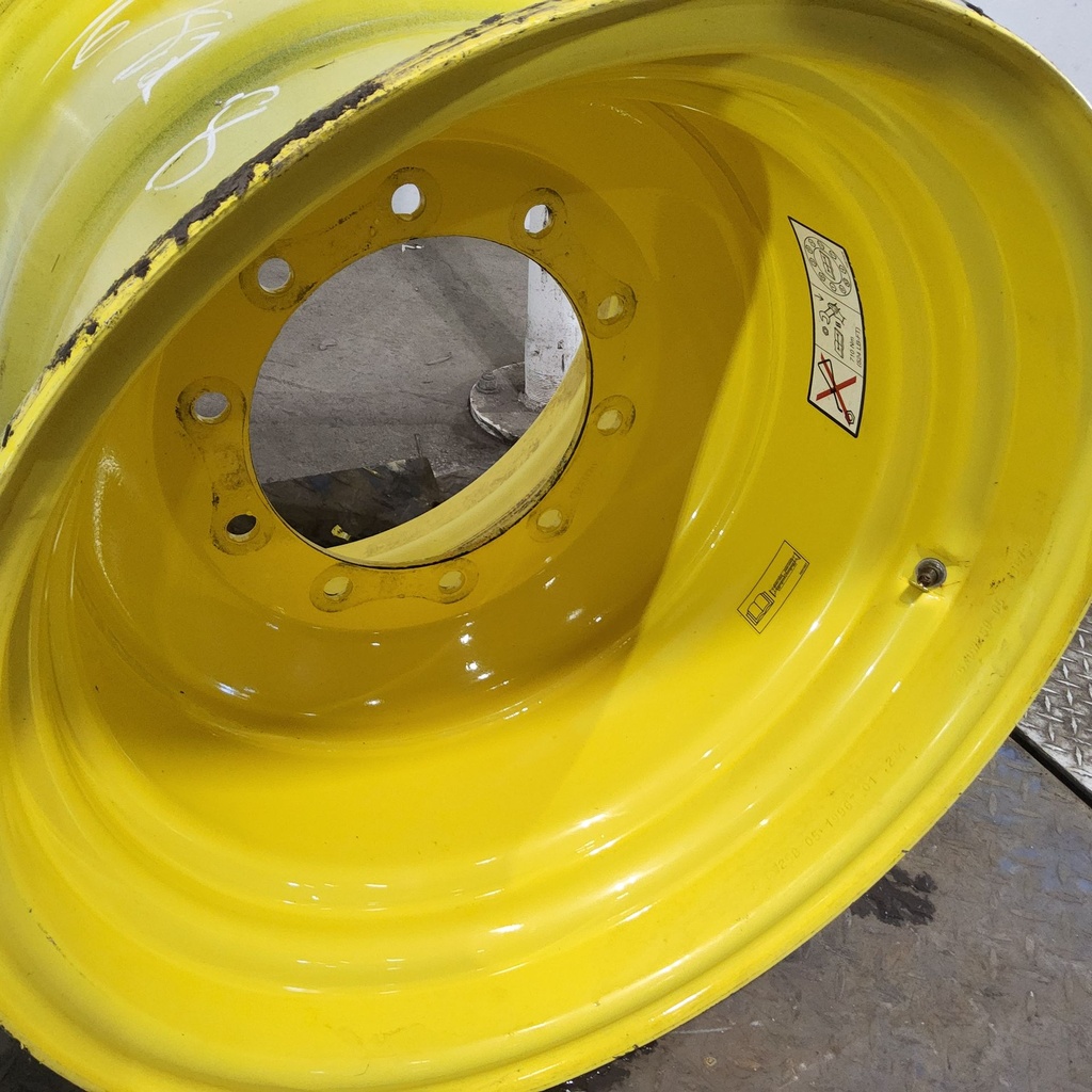 25"W x 26"D, John Deere Yellow 10-Hole Formed Plate , -0.88" Offset