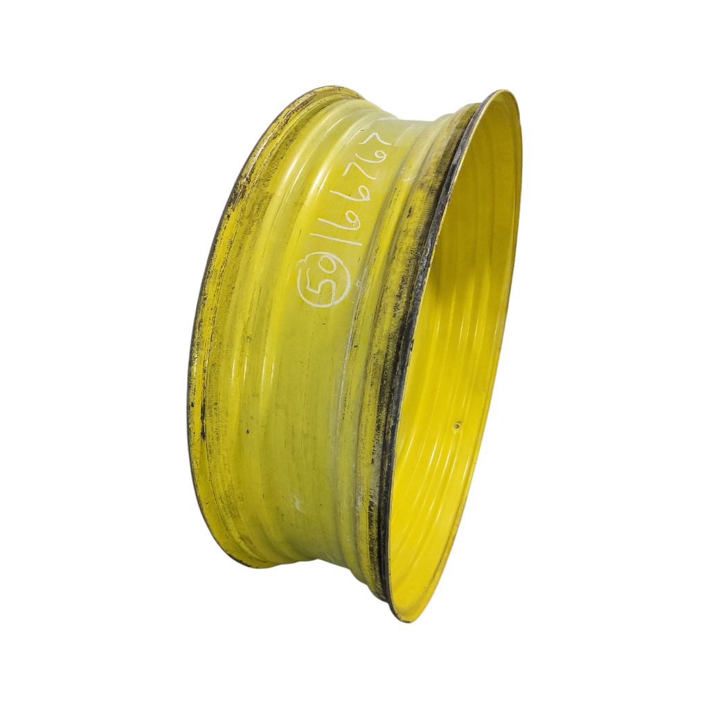 15"W x 50"D, John Deere Yellow 10-Hole Formed Plate , -6.38" Offset